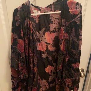 Dark floral cardigan